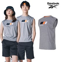 리복 키즈 주니어 흡한속건 민소매티셔츠 그레이