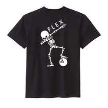 볼링 티셔츠 Flex Dab skeleton dabbing bowling ball 볼링티 메쉬 드라이 라운드 반팔티 단체복 팀복 제작