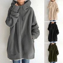쉬밥 여성 기모 롱 후드집업 후드티 점퍼 빅사이즈 nbd13