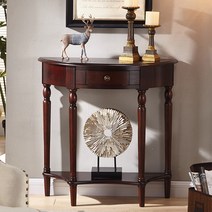 엔틱 현관 반달콘솔 폭좁은 미니콘솔, 조립하다. + 화이트(100길이40종87높이)cm