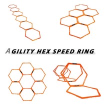 높이 뛰기 허들 Hexagon Agility Rings Training Ladder Speed Hurdles Exercise Home Gym Sport for Hockey Rug, 한개옵션0