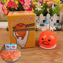 피규어 1pcs 할로윈 엉cky 장난감 메스꺼움 노른자 형제 구토 계란 황 준 게으른 커스터드 공 압력 재미 있, 03 orange