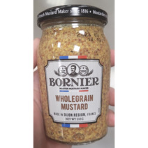 BORNIER 보니에르 홀그레인 디종 머스타드 Organic Wholegrain Dijon Mustard 210g 2개