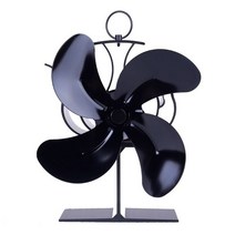 가정용 캠핑용 화목난로 블레이드 블랙 고온 조용하고 효율적인 열 분배 스토브 팬 로그 목재 버너 벽난로 팬 화재 연소, 01 1