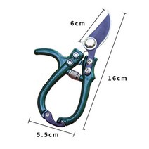 원예 전지가위 가지치기 열매 다기능 정원 수동 안전 버클 스테인레스 스틸 스프링 원예 가지 치기 전단 식물 커터, 01 green