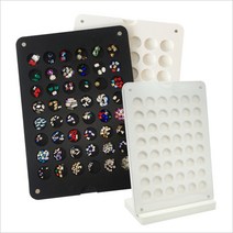 포멕스 원형 파츠진열케이스 48칸 네일스톤 진열대, 1개, 화이트48칸+받침대