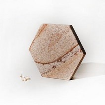 돌그릇 대리석 티코스터 돌도마 돌판접시 무광접시 스톤그릇 스톤플레이트 일식당 감성 카페 창업 인테리어 테이블웨어, 육각 천연 10cm