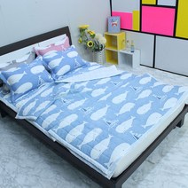 시어서커 여름이불 고래, 그레이