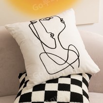 가벼운 럭셔리 타월 자수 베개 커버 거실 소파 쿠션 등쿠션 등받이