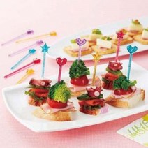 토루네 반짝이 하트 ＆ 스타 롱 픽 (12P)