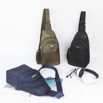 지하철 알바출퇴근 20대남자 슬링백 여행보조 데일리 캐주얼 메신저백 차키지갑, 그린