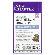 이지몰 New Chapter (뉴 챕터) One Daily Multivitamin + Immunity 30 Vegetarian Tablets No.19247, 기본