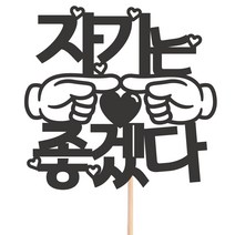 비비드레인 메세지픽 케이크토퍼, 1개, 55-자기는좋겠다