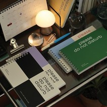 스프링제본 만년 일정관리 다이어리 스케줄러 반년 두낫디스터브 6개월 플래너, 그린