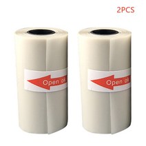 자체 접착 인쇄용 스티커 용지 롤 감열지 반투명 인쇄 용지 for paperang 기계 p1p1s 5730mm, 2개