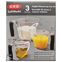 OXO 계량컵 세트 3P (내부 사선 눈금표시), PCT 수지, 정확한 계량측정이 용이, 소250ML 중500ML 대 1L