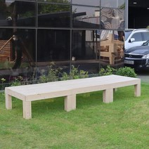 마당에 나온 원목평상 미니890x890, 단품