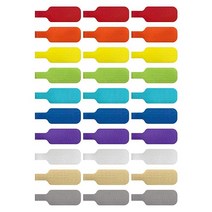 Wrap-It Storage 미디엄 멀티 컬러 (30팩) 코드 라벨 와이어 라벨 케이블 태그 및 와이어 태그 전자 제품 컴퓨터 등을 위한 정리용, Large, White