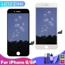 AAA + 품질 iPhone8 8 Plus LCD 화면 100% 디스플레이 죽은 픽셀 교체 없는 판텔라 아이폰 플러스 디스플레이 선물, 화이트