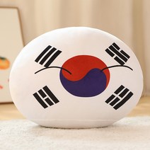 나라별 국기모양 캐릭터 쿠션 귀여운 베개, 한국 + 30cm