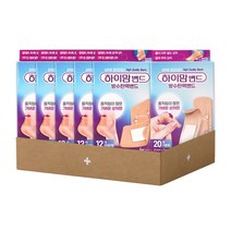 중외제약 하이맘밴드 방수탄력밴드 발뒤꿈치형 12매 X 5개 + 기본형 20매, 하이맘밴드 기획세트