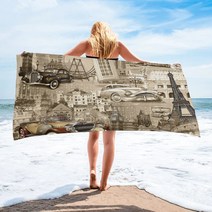 반신 간이 이동 미니 욕조 1인 목욕탕 가정용 원룸 사우나 자동차 유럽 건물 성인 빈티지 마이크로 화이버 목욕 타월 소프트 여행 타올 휴대용 샤워 요가, [03] 70x140cm Bath Towel