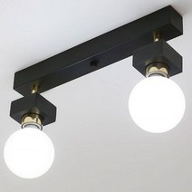 [바보사랑] [LED] 미숑2등 직부등(일자형-2color), 본체색상/LED전구색상:화이트/주광색(하얀빛)