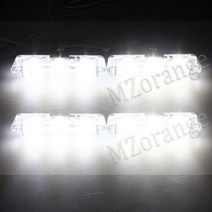 Fso 자동 경찰용 스트로브 라이트 4x3 LED 플래시 스트로보 스코프 건설 장비용 경고 성 노출증, white