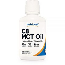 Nutricost C8 MCT 오일 473.2ml16온스 케토 팔레오 GMO 프리 USA 미국