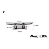 4인용 5인용 6인용 8인용 316 스테인레스 스틸 광택 콤보 계류 클리트 2 홀 하드웨어 보트 클리트 해양 보트 데크 로프 타이 요트, 4인치