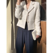 [자체제작]뮤틴 트위드 숏 자켓