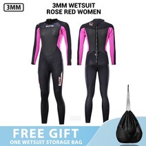 드라이슈트 웻슈트 다이빙슈트 잠수복 남성 3 네오프렌 서핑 스쿠버다이빙 슈트 스노클링 장비 수중 낚시, 12 1414 Rose Red Women_03 M