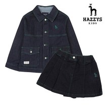 [헤지스키즈] HTF01DB01M SET 아동 여아 데님 자켓 스커트 치마 바지 세트 초등 선물 딜