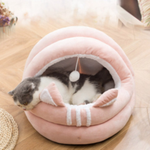 딩동펫 반려동물 냥이 밍크하우스 동굴형, 그레이