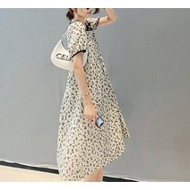 여성 결혼식 상견례 하객패션 여름 반팔 롱 원피스