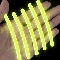 차량용 반사 안전스티커 리플렉터 휀더 반사지 반사테이프 튜닝스티커, 반달10개(옐로우)