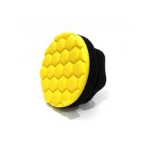 1+1 세차스펀지 Detailing자동차 왁싱 폼 어플리케이터 4 인치 핸드 그립 자동차 세라믹 왁스, 1PCS-Yellow