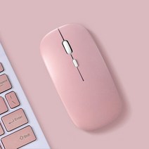 무선마우스블루투스 무선 마우스 음소거 노트북 컴퓨터 PC 태블릿 미니 울트라씬 싱글 모드 배터리, 02 Pink