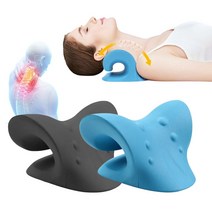 목 스트레칭 기구 쿠션 넥 릴렉스 바른 스트레처 자세 운동 마사지 기구 베개 넥해먹 C커브형, 바른목경추베개-C커브형- 핑크, 1개