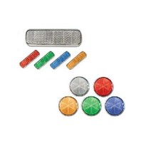 대성부품/LED 반사리플렉터/24V/원형/사각/반사경/화물차/대형트럭/특장차/양면테이프/부착식/고휘도/안전반사/야간/테이프/원형/사각/카고/덤프/추레라/샷시/트레일러/차폭등/국산/, SL-29 사각 레드