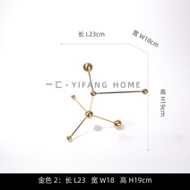 심플인테리어디자인 까맣게 잊다 현대 기하학무니 스퀘어 금속 소프트 웨어 수반 모델하우스 책상테이블 궤 2601376308, 골드 2