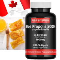 고함량 비 프로폴리스 5000mg 프리미엄 200 베지 캡슐 면역력 효과 캐나다 본사 직배송, 1병, 200캡슐