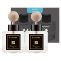 바이향 블랙에디션차량용디퓨저1+1세트 50ml 클린코튼, 바이향 블랙에디션차량용디퓨 11 50ml클린코튼