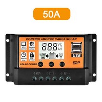 솔라 충전 컨트롤러 12V/24V MPPT/PWM 10a-100a 패널 듀얼 USB 포트 자동 Paremeter 조절 전기 장비 도구, 05 50A
