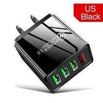 태양광 배터리 빠른 충전기 3.04.0 아이폰 호환에 대 한 USB 삼성 호환 태블릿 EU 미국 플매트 카펫 러그 벽 휴대 전화 어댑터 충전, [02] US Black