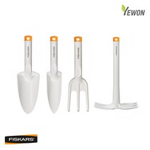 [피스카스] 화이트 모종삽 이식삽 포크 괭이 화단정리 화분 화훼 가벼운 무게와 녹 방지 처리된 화이트 색상 신소재, 화이트 괭이 1027035