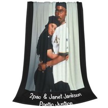 2Pac 및 자넷 잭슨 시적 사법 담요 겨울 편안함 올 시즌 커버 기계 세탁