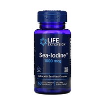 라이프 익스텐션 Sea Iodine 시 요오드 아이오딘 1000mcg 60정 칼륨 함유