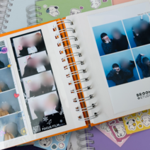 리프 접착식 포토북 네컷앨범 25매 최대100장 보관가능, 네이비