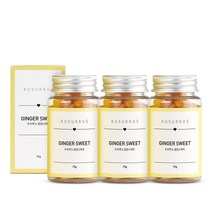 [수수루스] 입덧캔디 진저 - 임산부 선물 유기농 수제사탕 건강간식, 3병, 75g